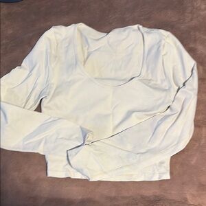 Women's White Long Sleeve Top